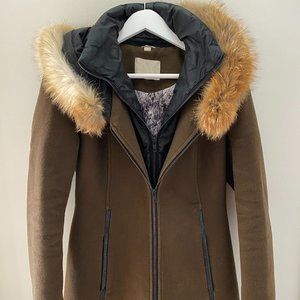 SOIA & KYO CHARLENA Long Wool Coat